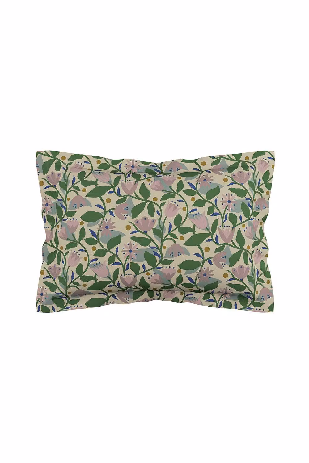 Scion Dancing Daisies Reversible Floral Cotton Duvet Cover and Pillowcase Set, Multicolour, W: 140 cm, L: 200 cm – 2