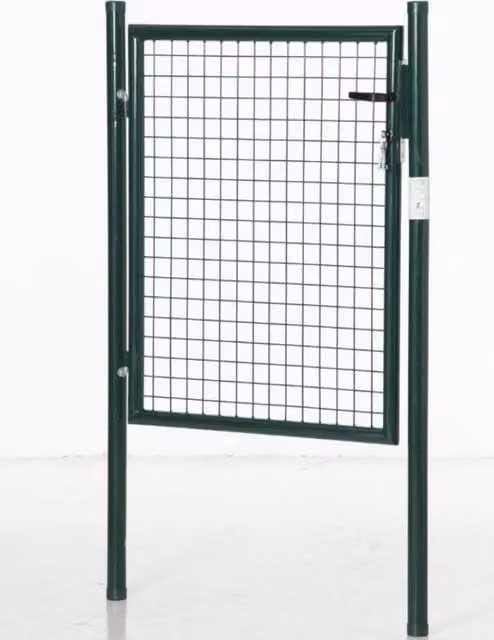 HOMCOM Green Steel Garden Swing Gate with Lock and 3 Keys, W: 97 cm, H: 150 cm – 1
