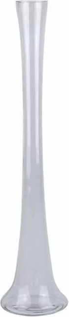 KDMD Round Bud Vase in Clear Glass, Height: 60 cm, Width: 14 cm, Depth: 14 cm