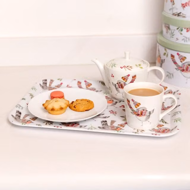 Mikasa TipperleyHill Robin Large Rectangular Melamine Tray in White
