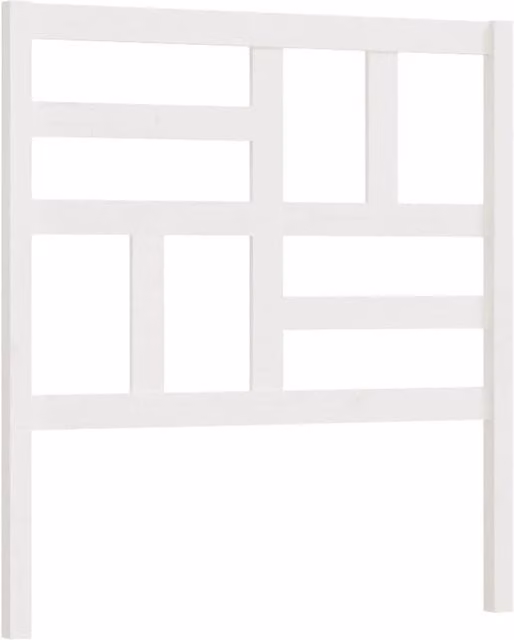 Berkfield Home White Rustic Solid Pine Wood Bed Headboard, W: 106 cm, D: 4 cm, H: 104 cm – 1
