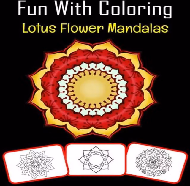 Rose Press House Lotus Flower Mandalas Multicolour Childrens Colouring Book
