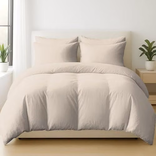 Pamposh 400 Thread Count Egyptian Cotton Double Duvet Set in Taupe/Beige, 200 x 200 cm – 1
