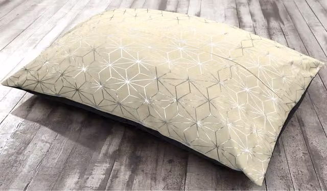 Velosso Modern Rectangular Lounging Cushion with Non-Slip Base and Shape-Retaining Design in Beige