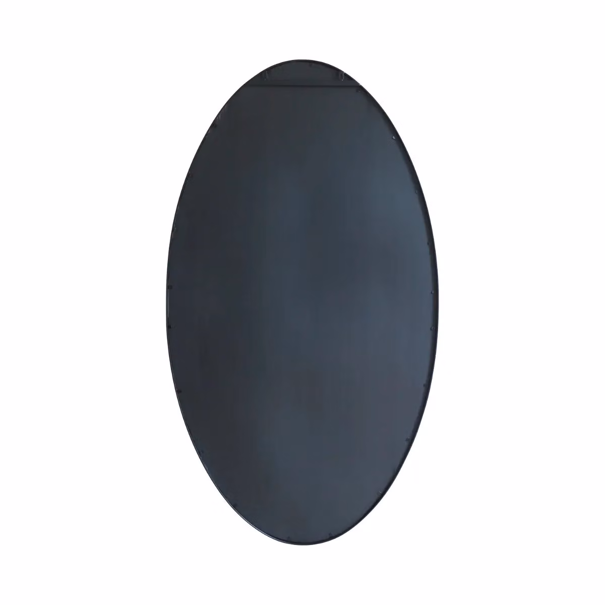 MirrorOutlet Black Metal Framed Oval Wall Mirror, W: 100 cm, H: 180 cm – 2