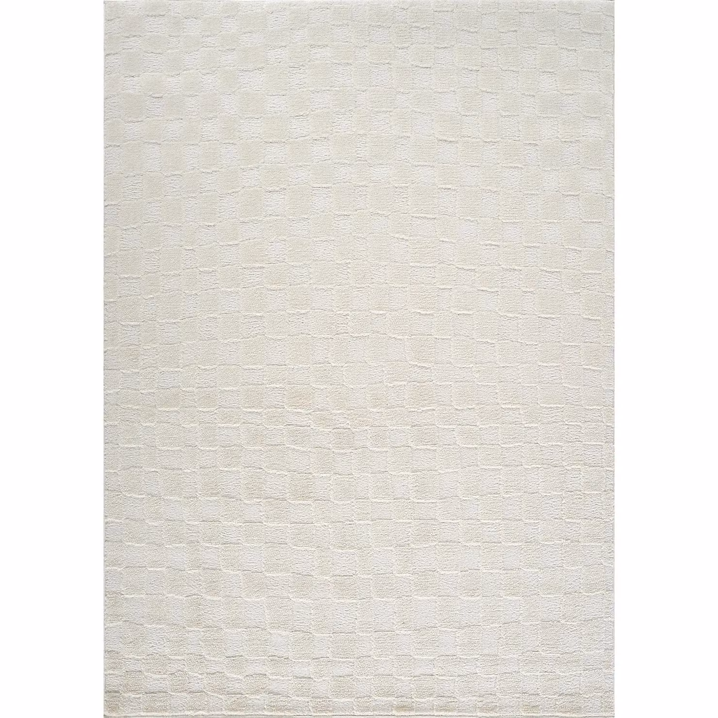 Livabliss Freud Modern Checkerboard High Pile Living and Dining Rug in Black, Brown and White, W: 200 cm, D: 275 cm – 2