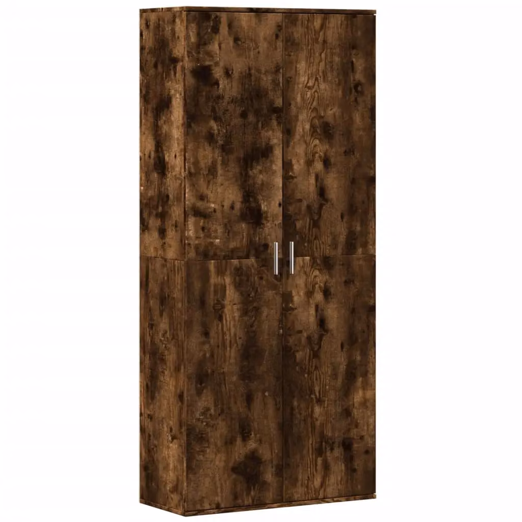 Berkfield Home Smoked Oak Highboard in Brown, W/D/H: 80 x 35 x 180 cm – 2