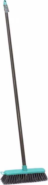 JVL Lightweight Outdoor Hard Bristle Sweeping Broom in Grey and Multicolour