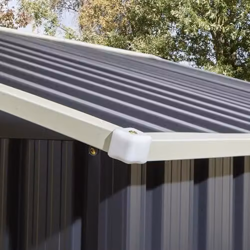 Rowlinsons Trentvale Metal Apex Gable Shed in Grey, W: 321 cm, D: 241 cm, H: 205 cm – 4