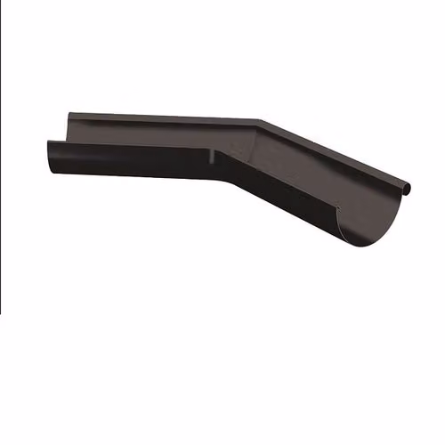 Lindab Black Galvanised Steel Half Round Gutter External Angle 135 Degree 125mm