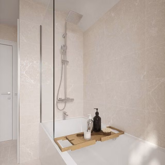 Johnson Tiles Dakota Matt Rectified Porcelain Stoneware Floor and Wall Tile Sample - Sand