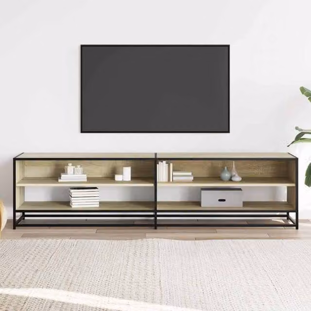 Berkfield Home TV Cabinet in Sonoma Oak Light Brown, W: 180.5 cm, D: 40 cm, H: 46 cm – 1