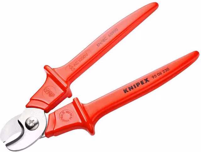 Knipex 95 06 230 Insulated Cable Shears in Grey