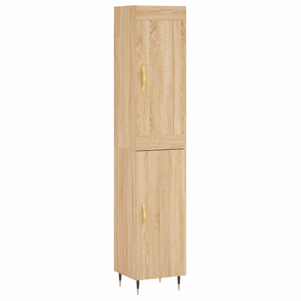 Berkfield Home Sonoma Oak Highboard in Brown, W/D/H: 34.5 x 34.5 x 180 cm – 2