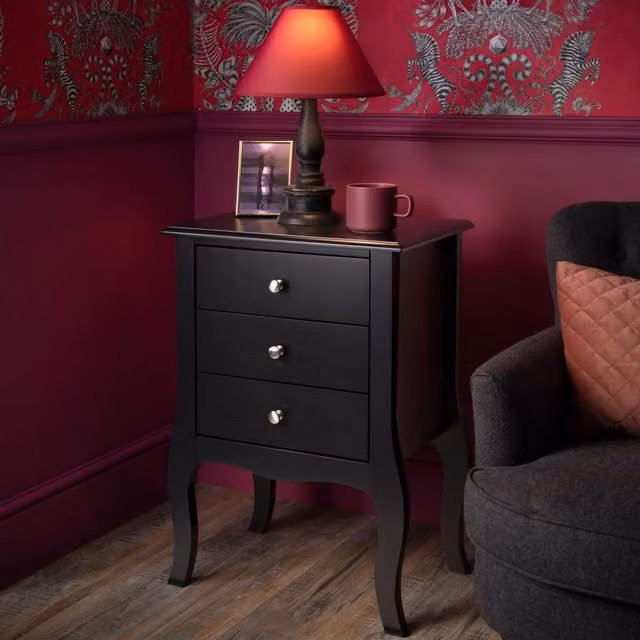 Noa and Nani Black Side Table Chest