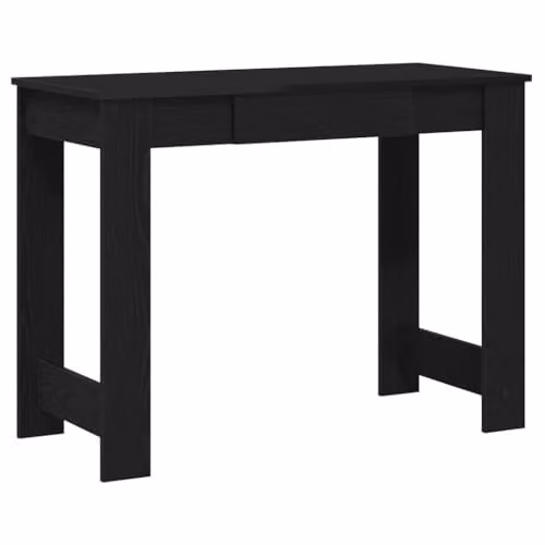 vidaXL Modern Black Writing Desk with MDF Laminate Finish, W/D/H: 100 x 45 x 75 cm – 1