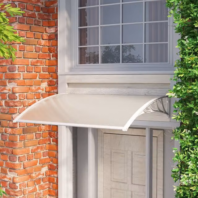 Livingandhome Outdoor Curved Shielded Rain Shelter in Beige