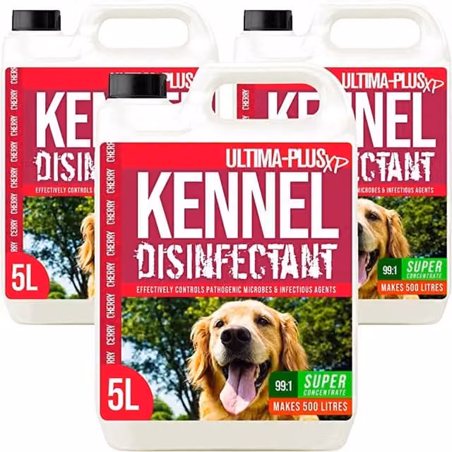 ULTIMA-PLUS XP Kennel Kleen Disinfectant Cleaner Sanitiser and Deodoriser, Cherry, 15 l