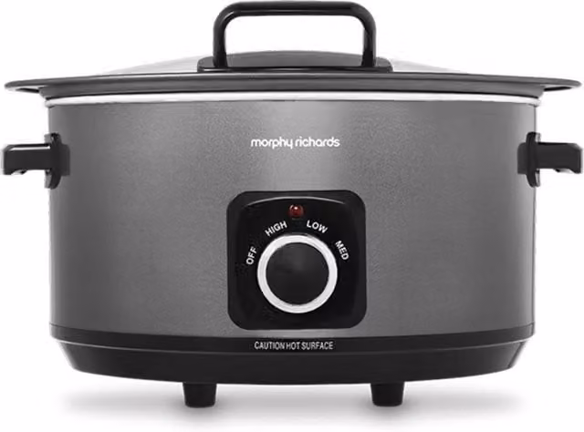 Morphy Richards Sear and Stew Slow Cooker with Hinged Lid, 6.5L, Black – 1