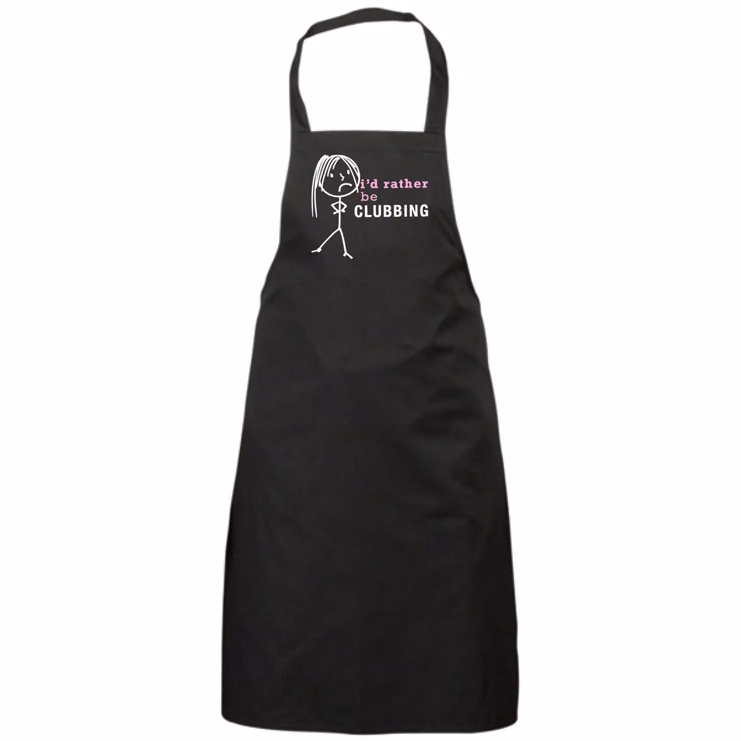 60 Second Makeover Women's I'd Rather Be Clubbing Apron in Black – 2