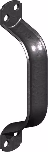 GateMate Matt Black Pressed Steel Handle (L) 175mm
