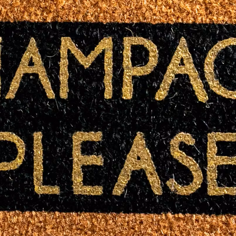 Artsy Mats Glitter Champagne Doormat in Gold and Multicolour, W: 45 cm, D: 75 cm – 2