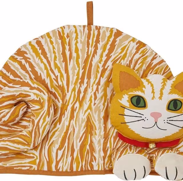 Ulster Weavers Ginger Cat Shaped Tea Cosy in Orange