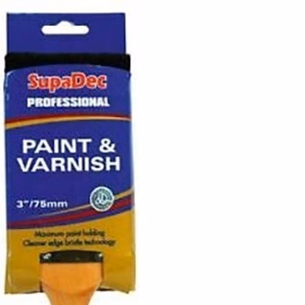 SupaDec Professional Paint and Varnish Brush in Brown and Black with Stainless Steel – 2