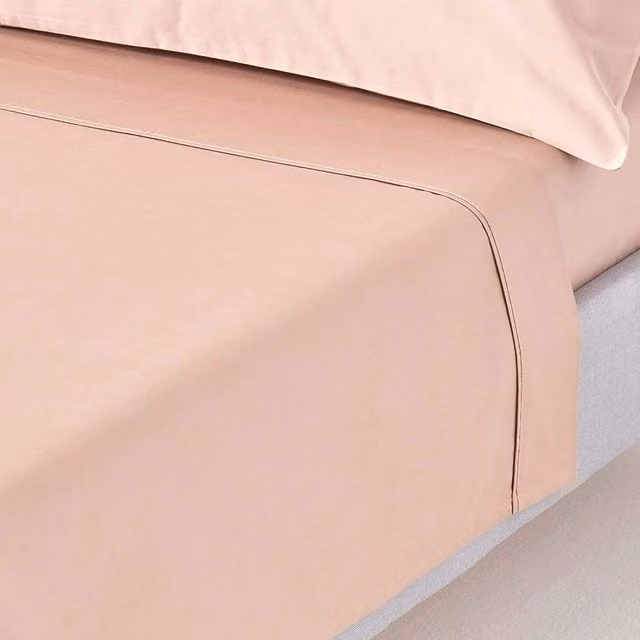 Homescapes 1000 Thread Count Egyptian Combed Cotton Flat Sheet in Moonlight Beige, Double, W: 140 cm, L: 200 cm