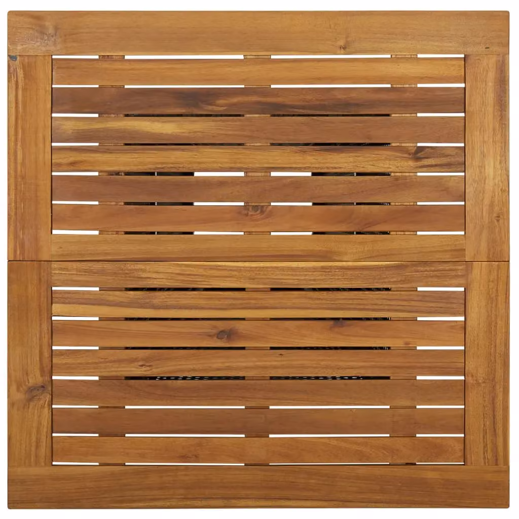 Berkfield Home Grey Poly Rattan and Solid Acacia Wood Bar Table W/D/H: 80 x 80 x 110 cm – 2