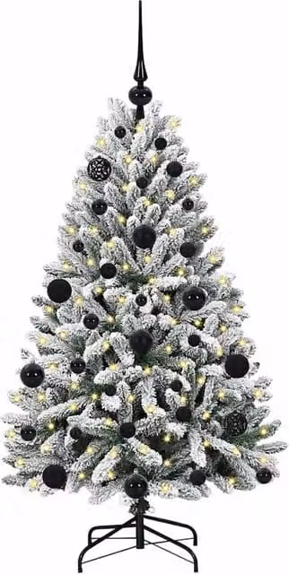 Berkfield Home Elegant Artificial Christmas Tree in Green and White, Height: 120 cm – 1