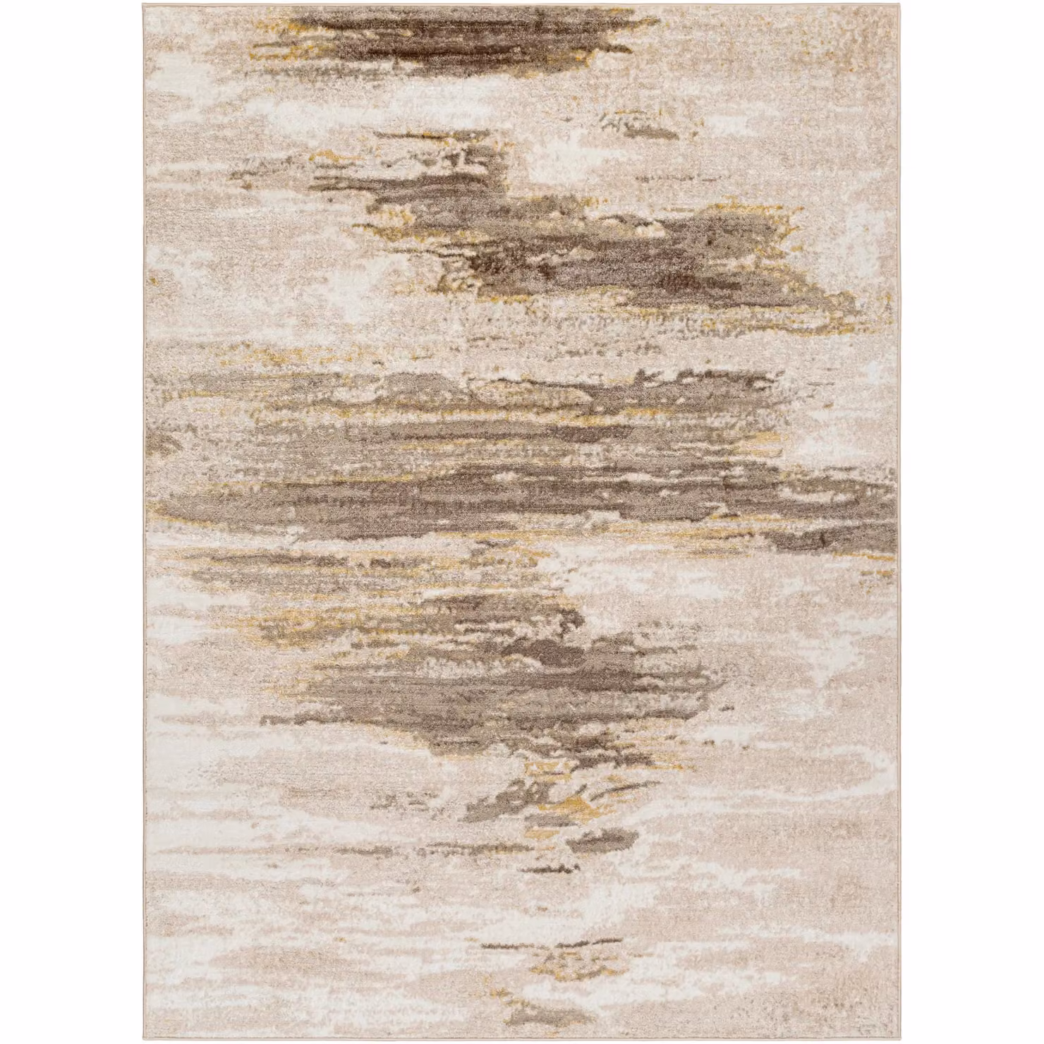 Livabliss San Francisco Modern Abstract Marble Living and Dining Rug in Grey, Yellow and Brown, W: 200 cm, D: 275 cm – 2