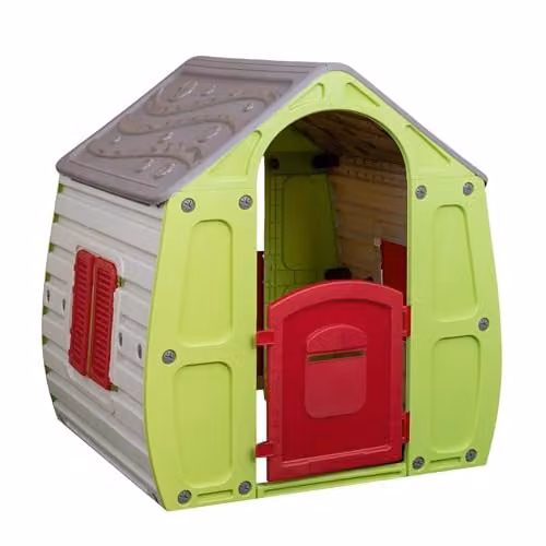Samuel ALEXANDER Magical Forest Wendy Plastic Playhouse, Green & White, H 109 cm x W 102 cm x D 90 cm – 1