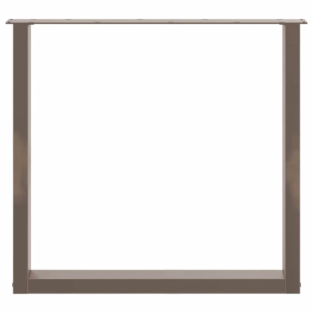 Berkfield Home U-Shaped Coffee Table Legs, 3 Piece Set, Brown Steel, H: 72.5 cm, W: 80 cm – 3