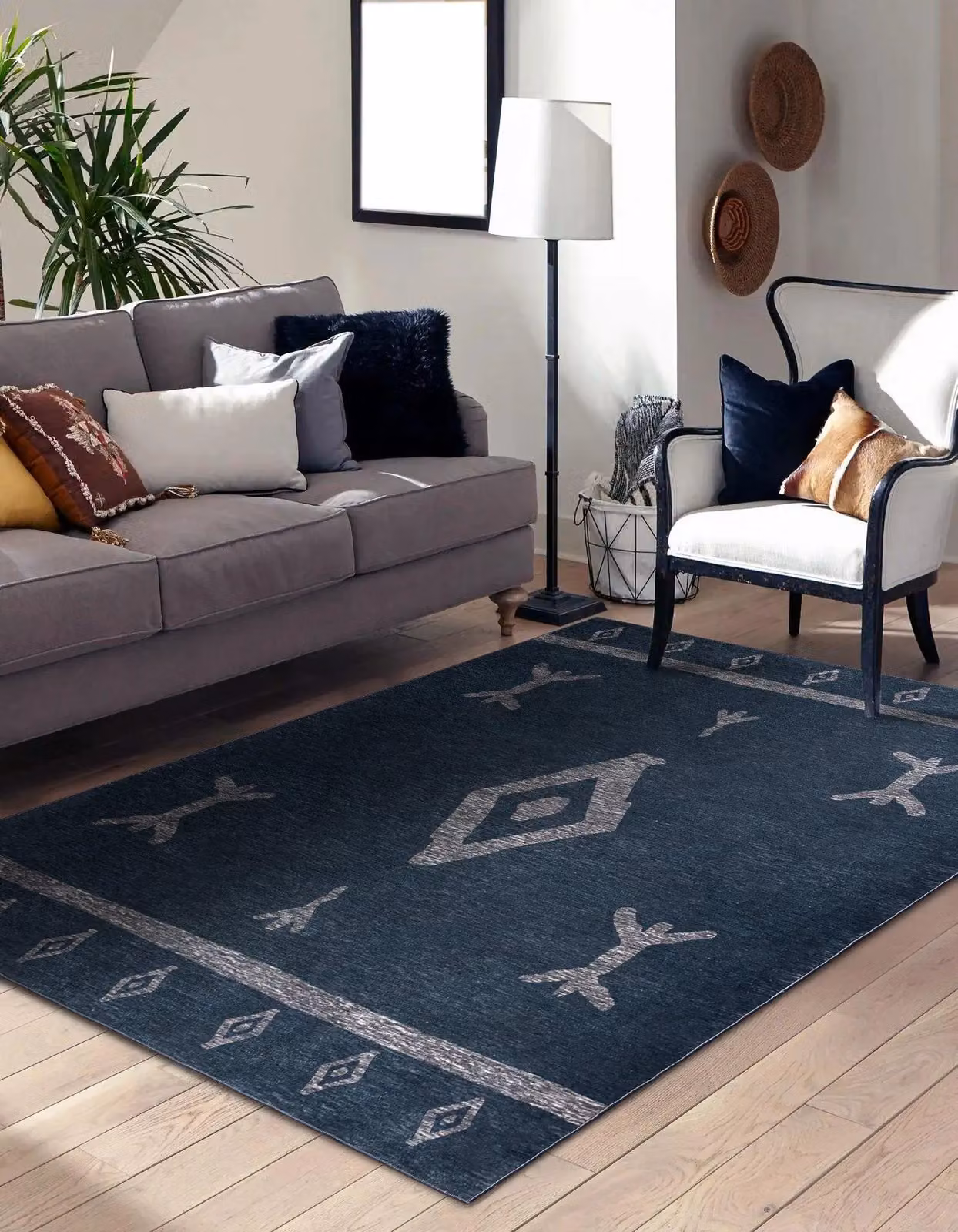RugsX Antika Ethnic Blue Washable Rug, W: 120 cm, L: 170 cm – 3