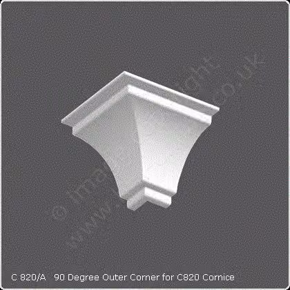 Orac Decor White 90 Degree Exterior Angle for C820 Cornice