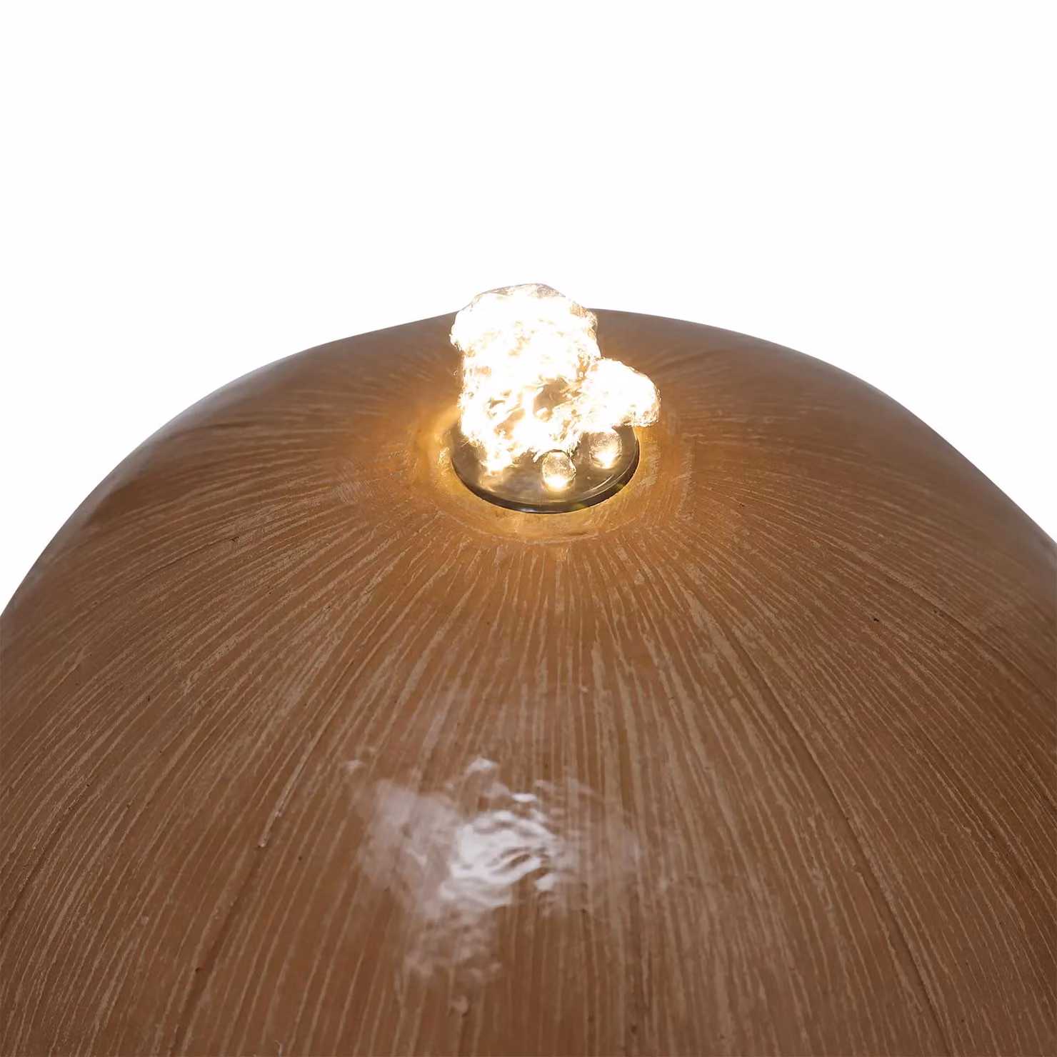 Living and Home Electric Cascade Garden Fountain with LED Light, Brown, H 70 cm x W 52 cm x D 52 cm – 3