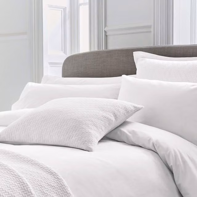 Bedeck of Belfast Andaz Single White Cotton Percale Duvet Cover