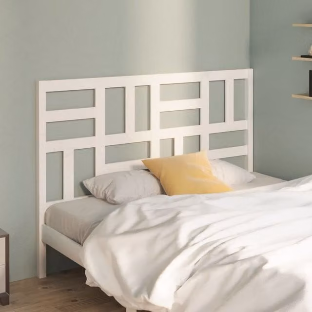 Berkfield Home White Solid Pine Wood Bed Headboard, W/D/H: 166 x 4 x 104 cm – 1