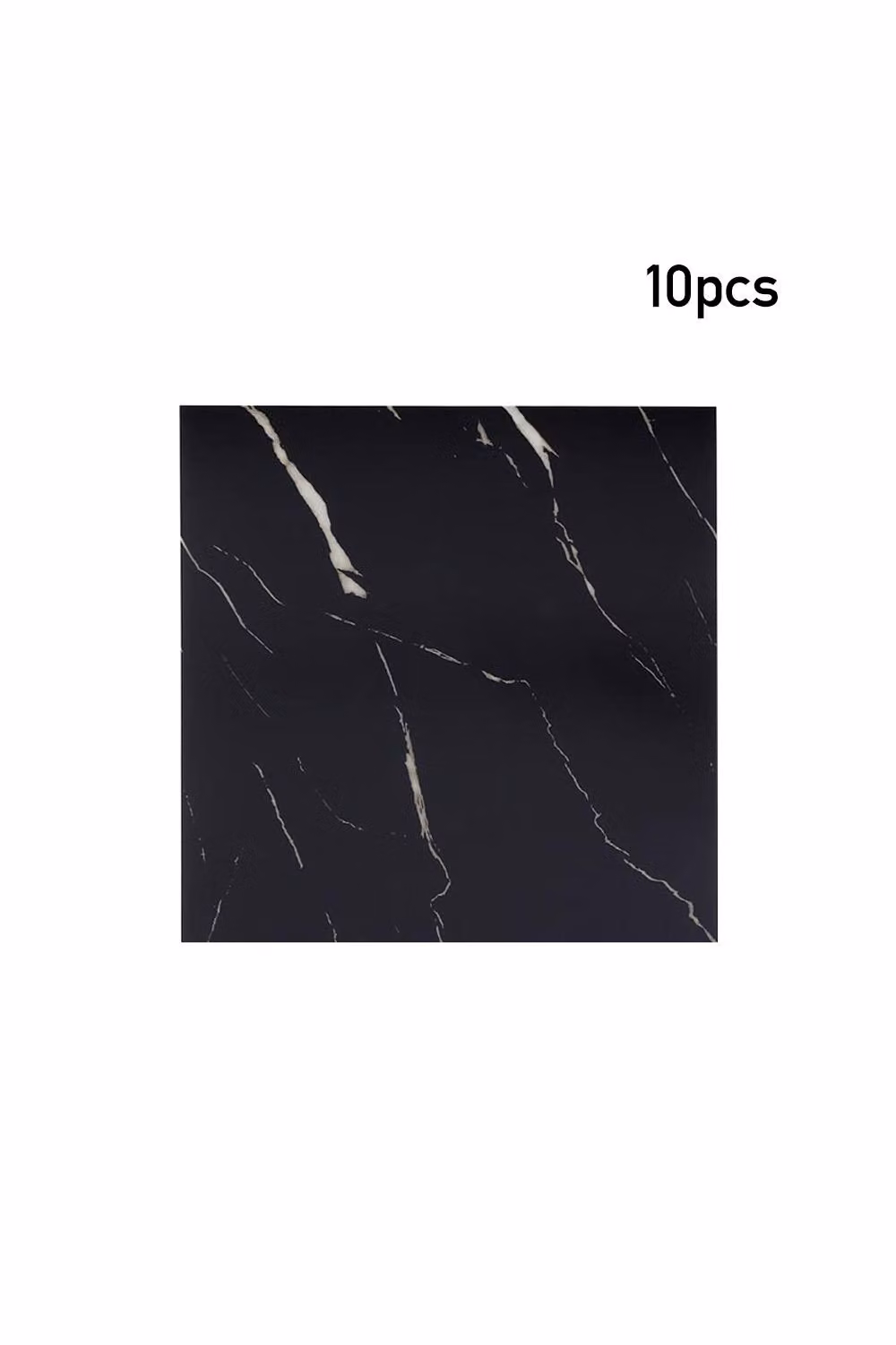 Living and Home 10pcs Black Self-Adhesive Marble PVC Wallpapers, 40 x 40 cm – 3