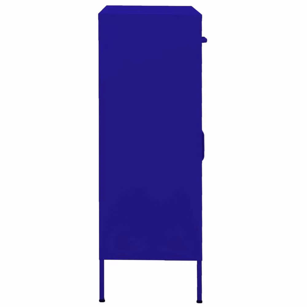 Berkfield Home Navy Blue Steel Storage Cabinet with Hinged Doors, W/D/H: 80 x 35 x 101.5 cm – 2