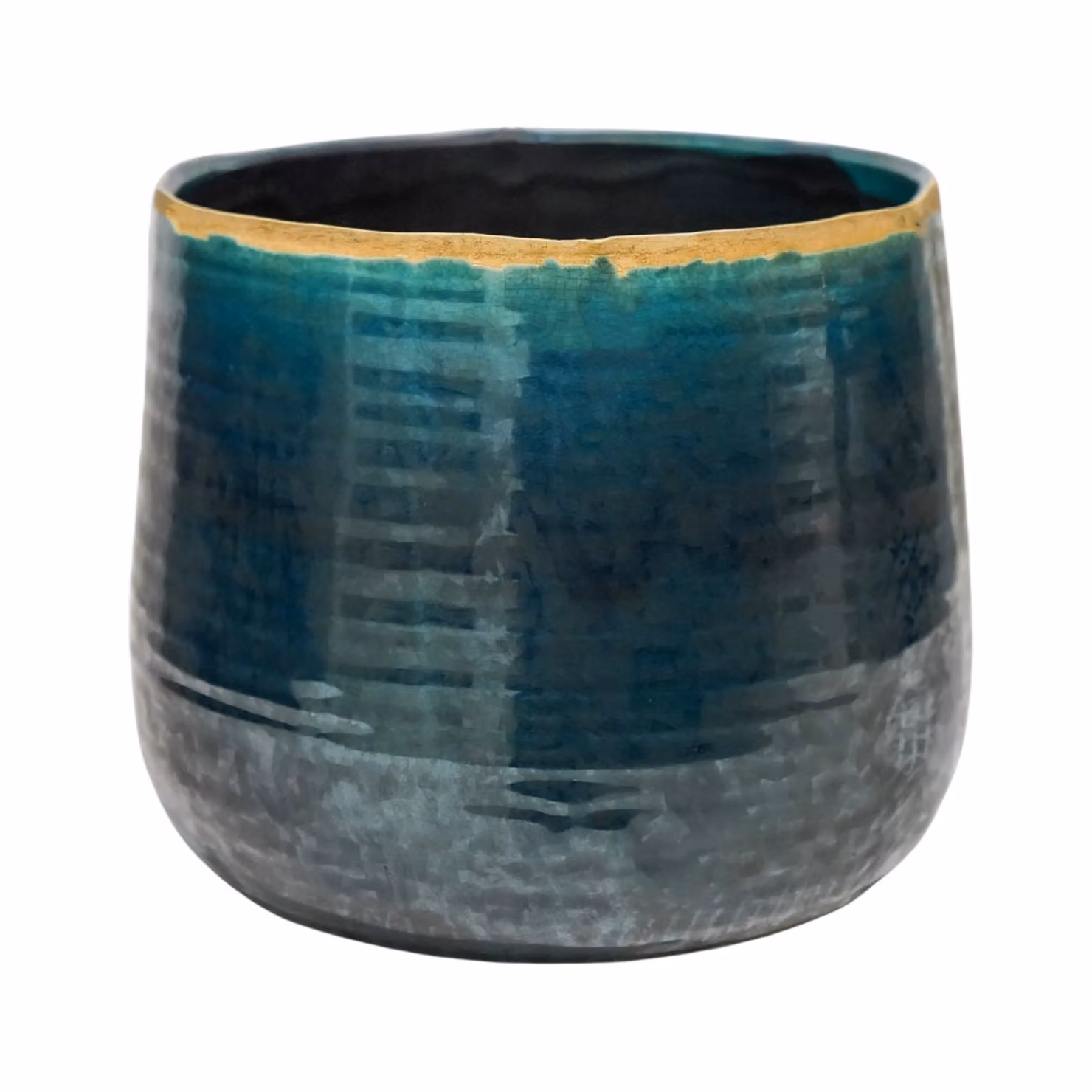 Ivyline Como Ceramic Tabletop Pot in Turquoise, H21 x D26 cm – 2