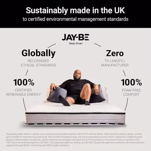 Jay-Be Flex Ultra Firm Bonell Spring Mattress, White, W/D/H: 120 x 200 x 21 cm – 4