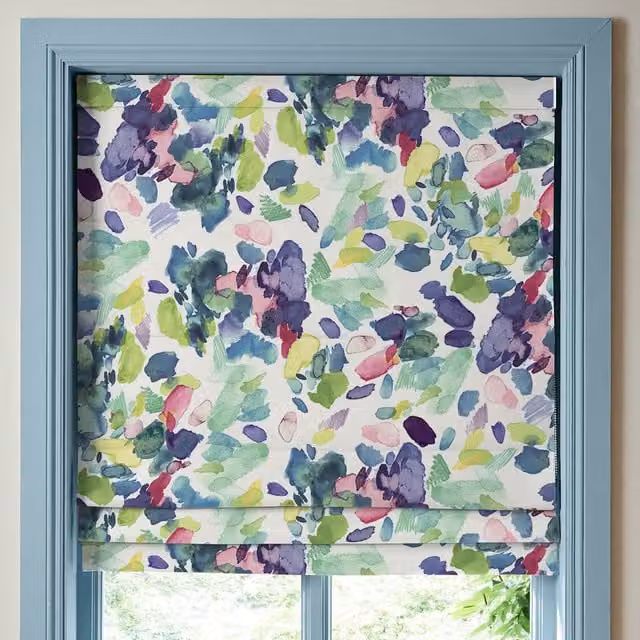 Bluebellgray Spring Made To Measure Blackout Roman Blind in Multicolour Graphic Print
