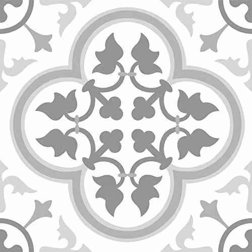 FloorPops Remy Peel & Stick Floor Tiles, Grey, W: 30.48 cm, D: 30.48 cm, H: 0.15 cm – 1