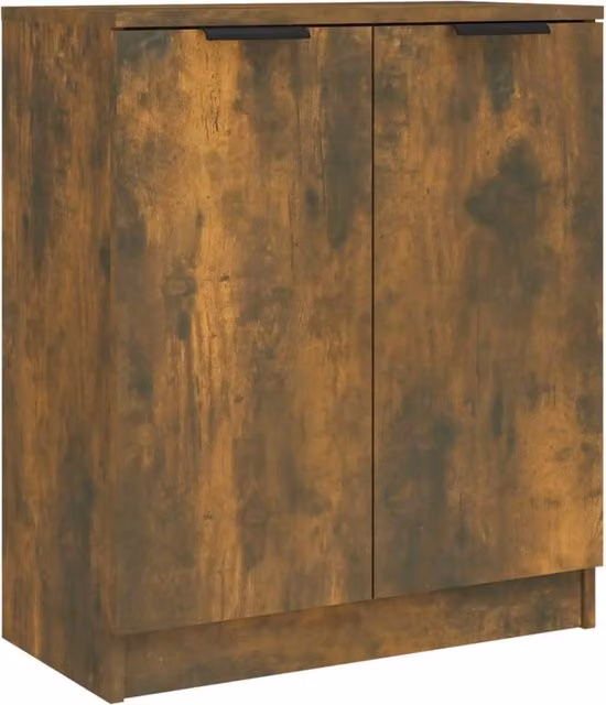 Berkfield Home Set of 2 Smoked Oak Sideboards in Brown, W/D/H: 60 x 30 x 70 cm – 1