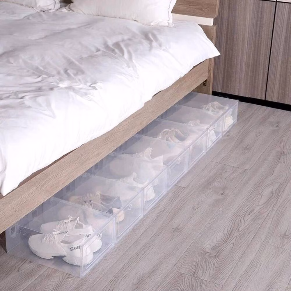 EONLION 6 Pack Transparent Hard Plastic Shoe Storage Boxes in Clear – 3