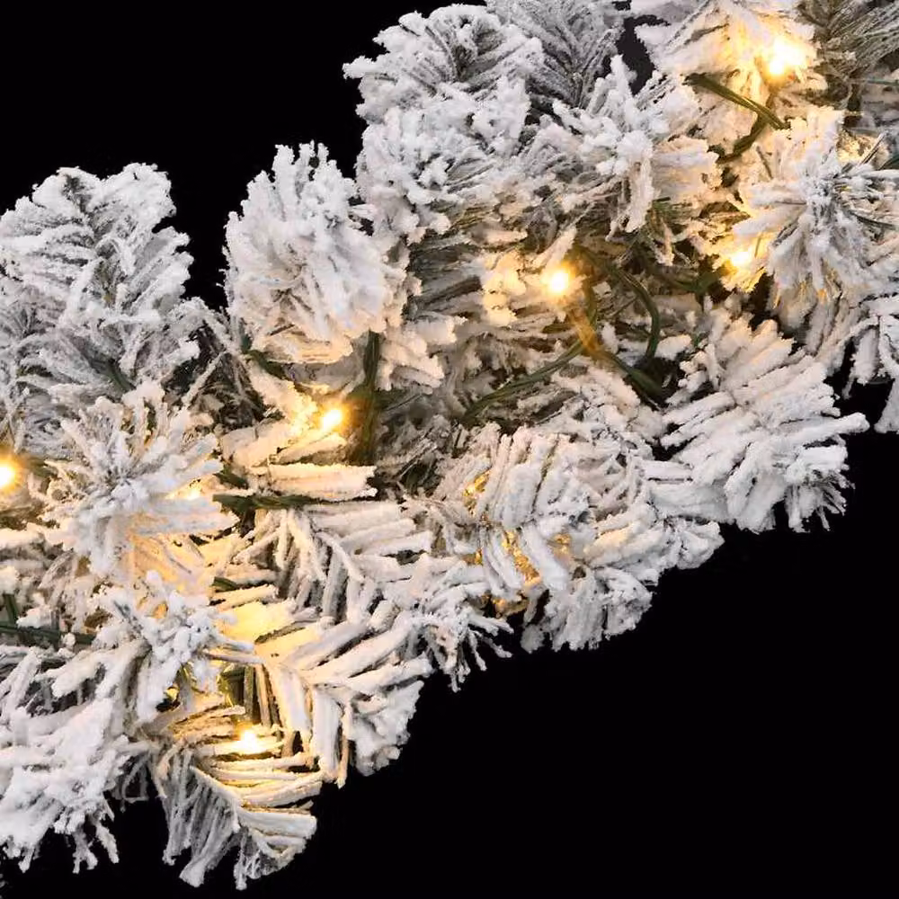 Berkfield Home Green PVC Christmas Garland with Multicolour RGB LED Lights – 4