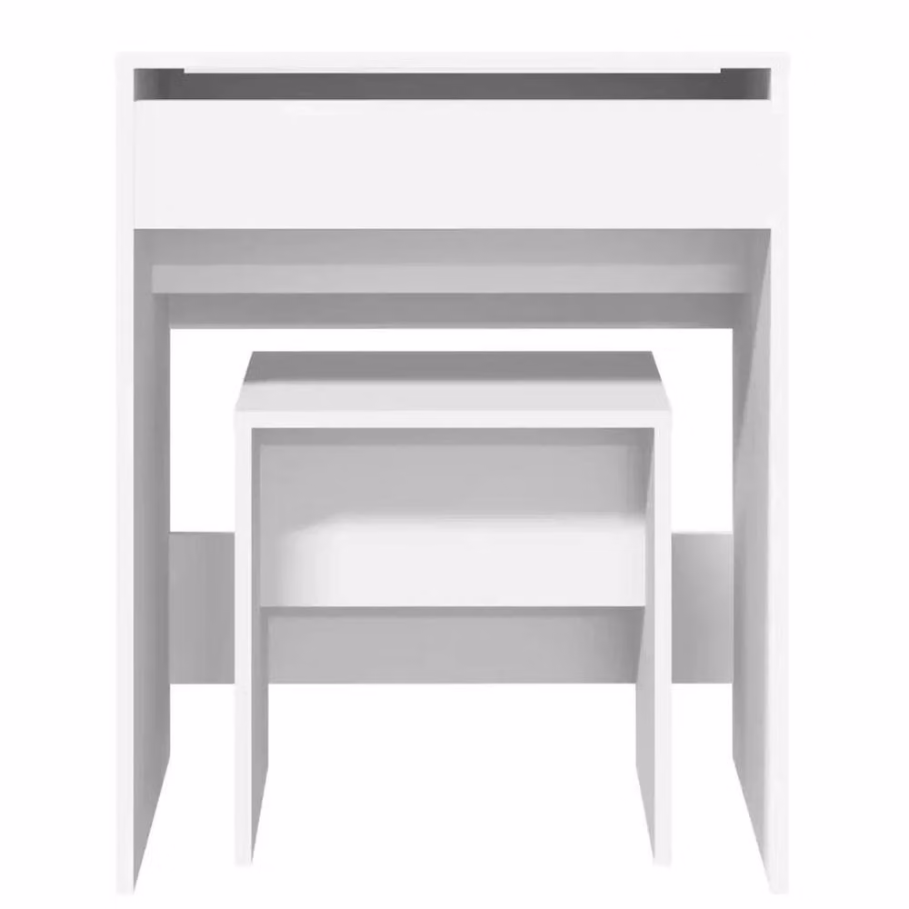 EONLION White Dressing Table with Stool, Width: 100 cm – 2