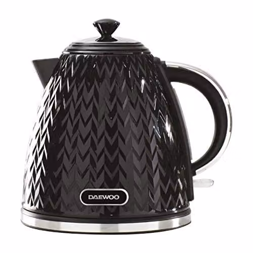Daewoo Argyle Collection 1.7 l Electric Kettle with Auto Shut Off, Black – 1